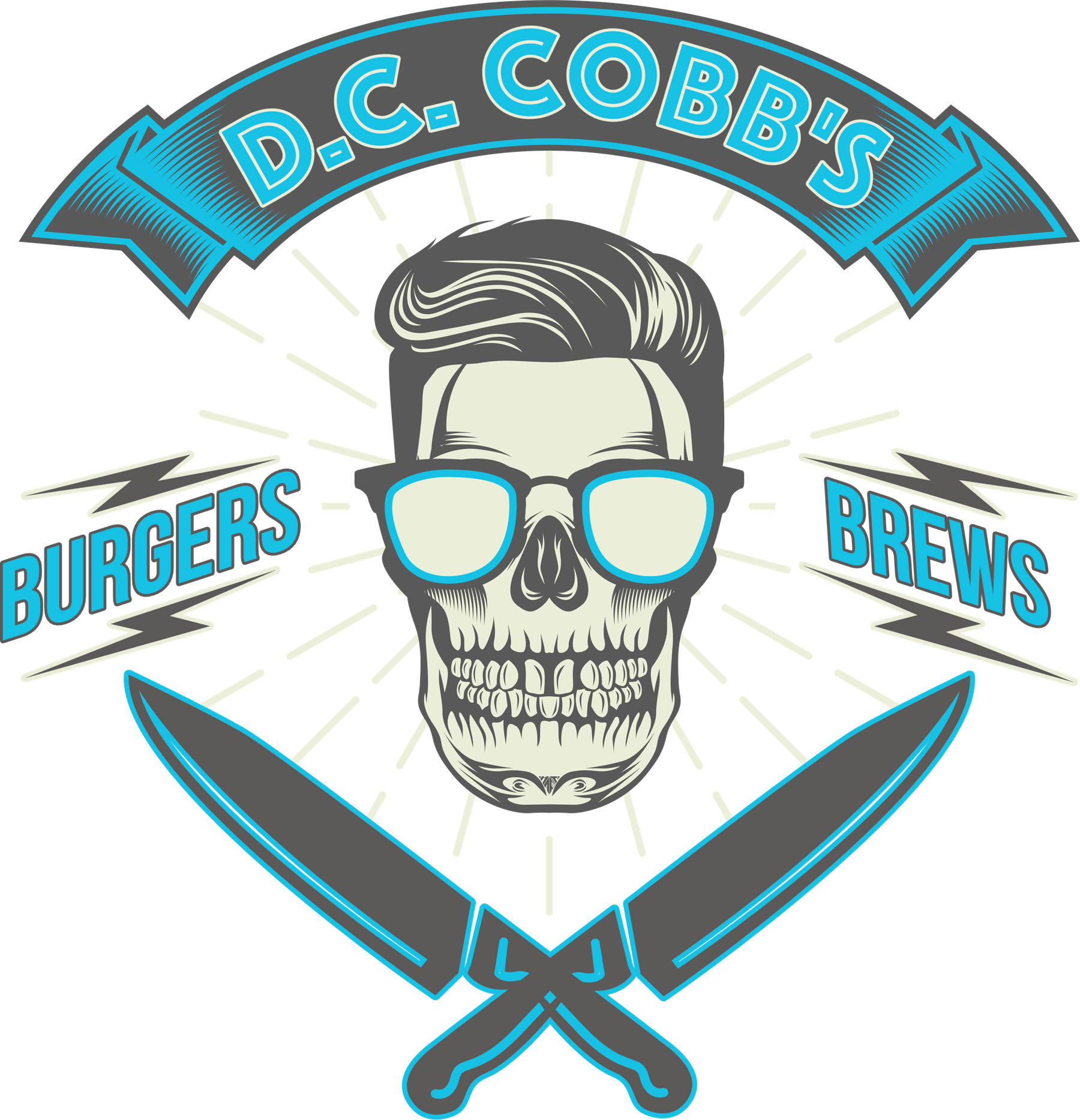 D.C. Cobb's Burgers & Brews skull design